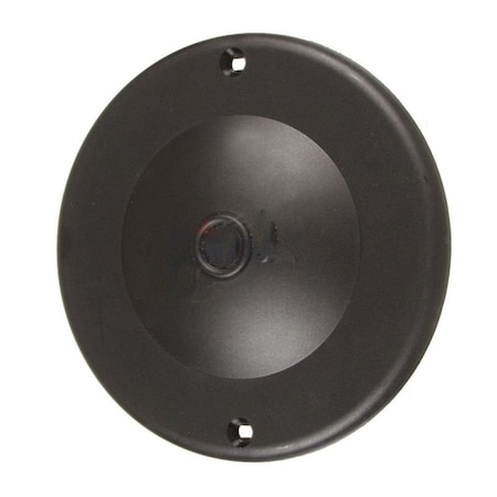 4 In. Round Black Octagon Box Cover In Plastic